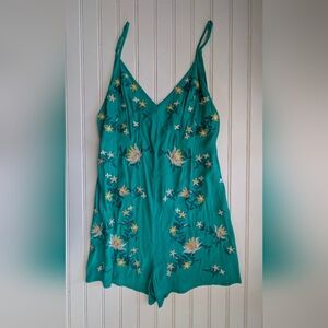 The Room Embroidered Short Romper